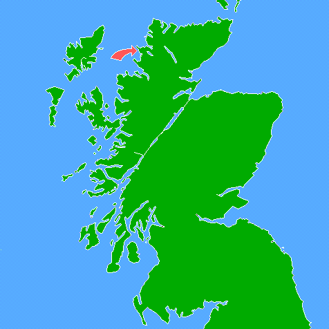 map showing the position of Assynt